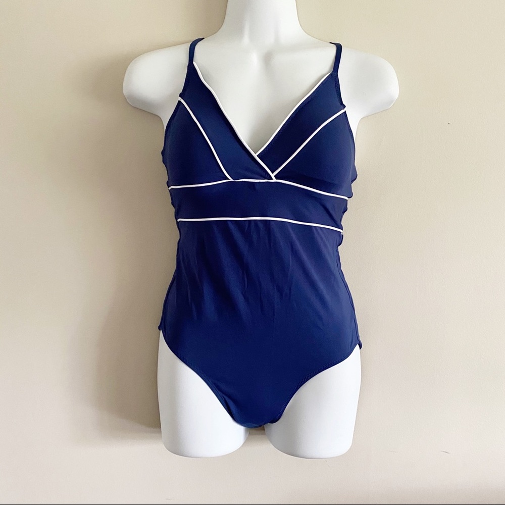 Vineyard Vines Navy Blue One Piece Swimsuit XS